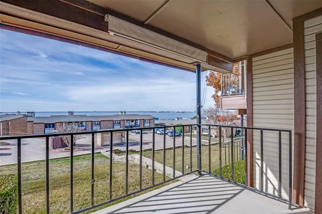 a view of city from a balcony