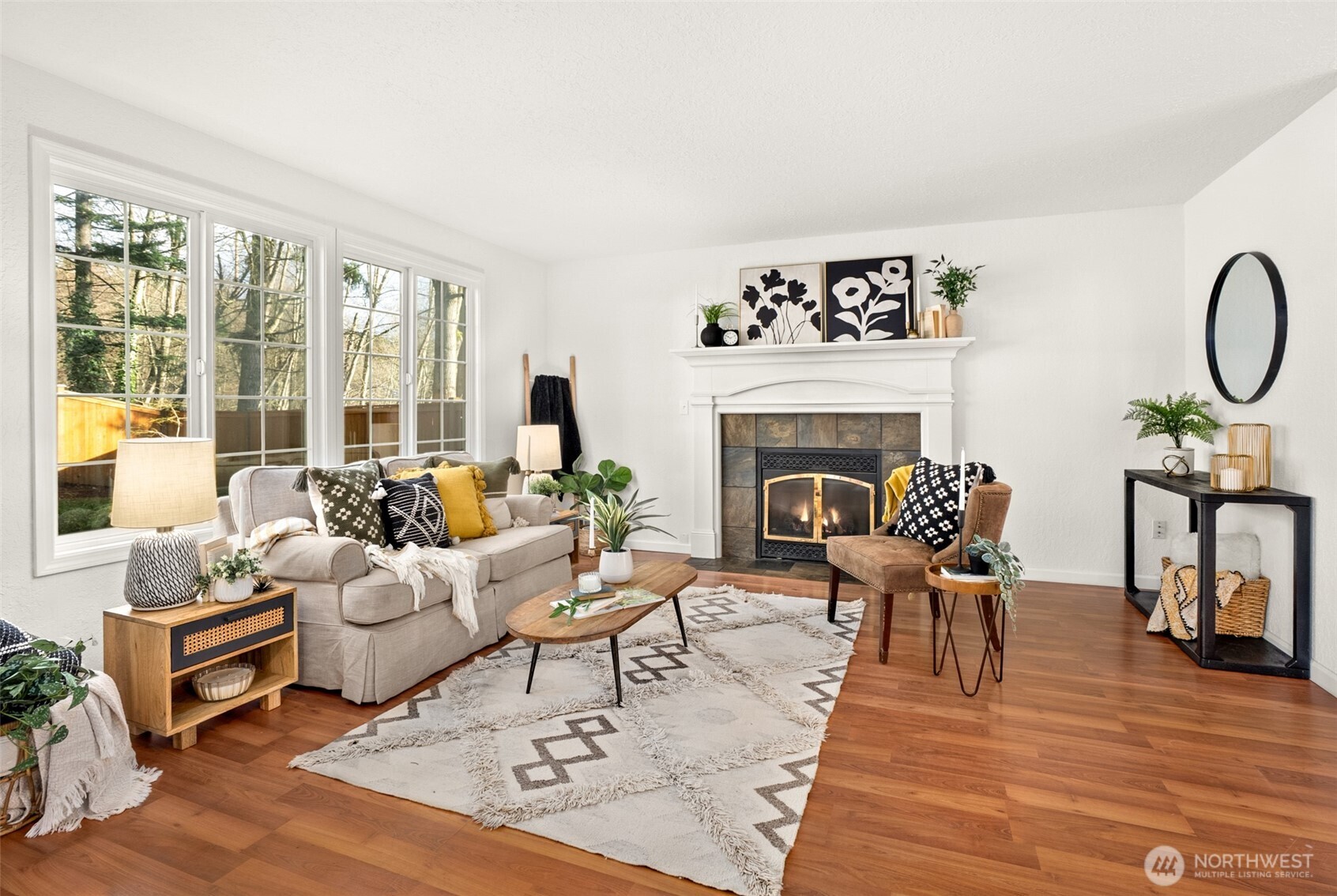 22709 12th Place West Bothell, WA 98021 - Photo 6 of 27 a living room with furniture and a fireplace