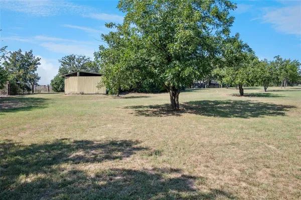 a view of backyard space with trees