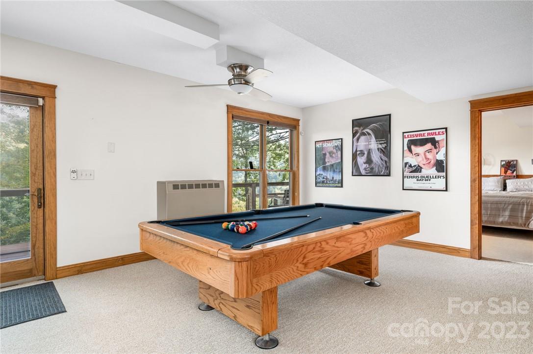 159 Deer Leap Marshall, NC 28753 - Photo 18 of 22 a living room with furniture pool table and windows