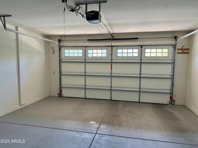 a view of an empty garage