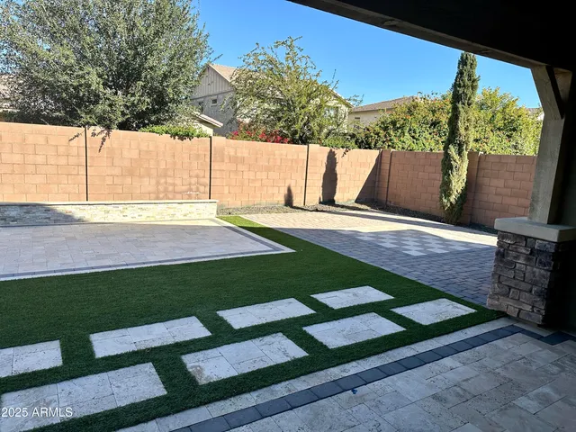 a view of outdoor space with a garden