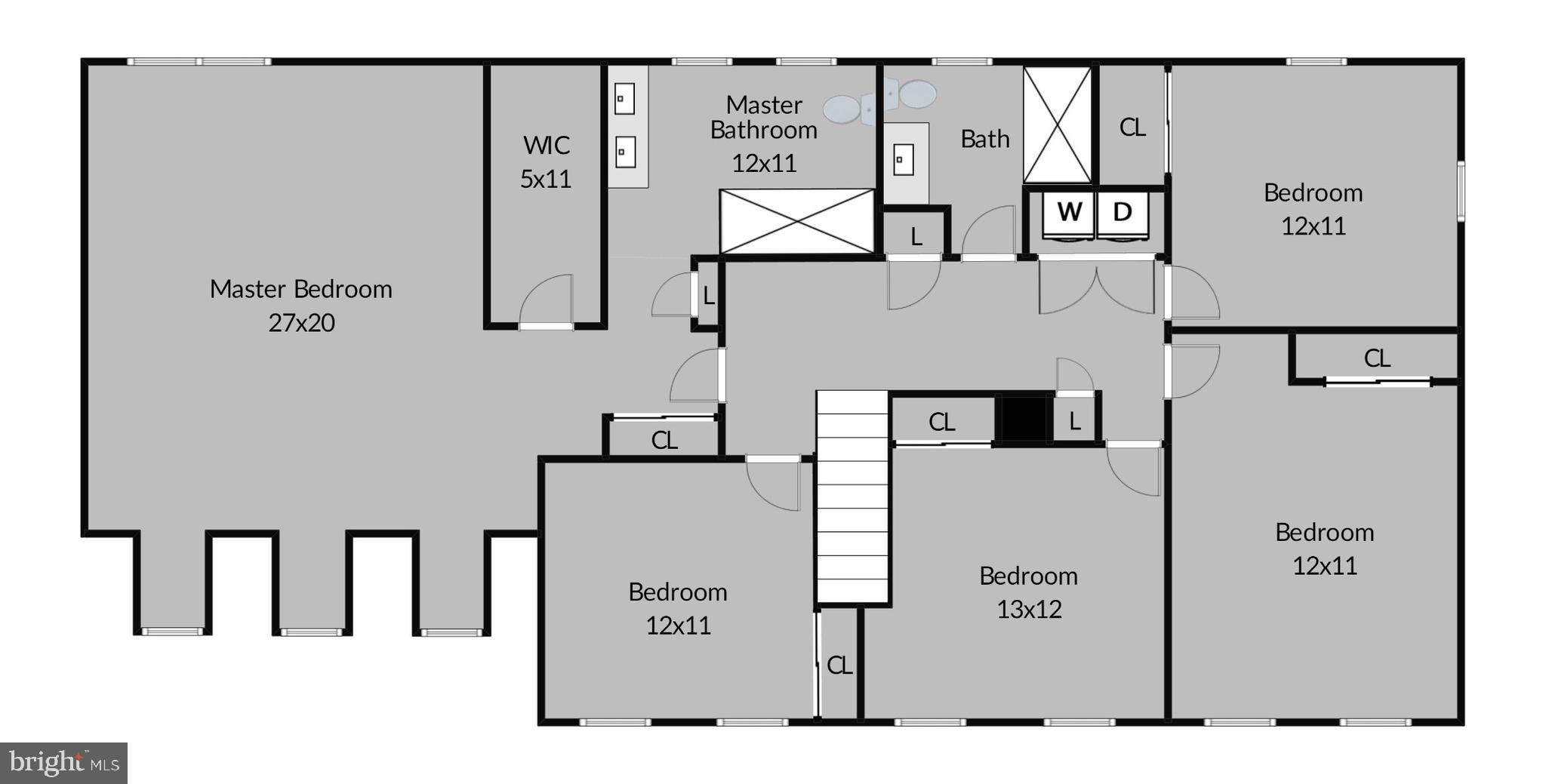 9312 Brian Run Lane Springfield, VA 22153 - Photo 41 of 42 Upper-level floor plan