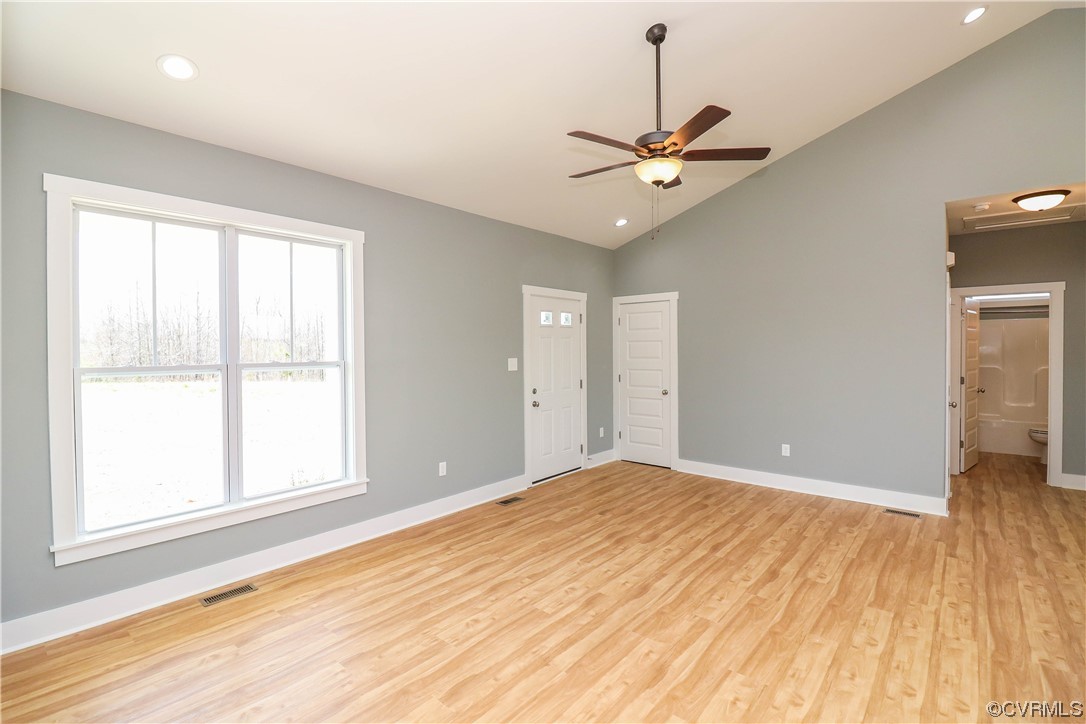 288 Moore Road Pamplin, VA 23958 - Photo 20 of 29 a view of empty room with wooden floor and fan