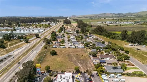 an aerial view of residential building with parking space