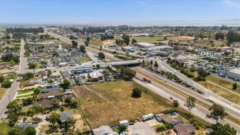a view of a city with a lake