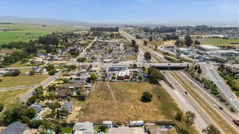 an aerial view of residential building and parking space