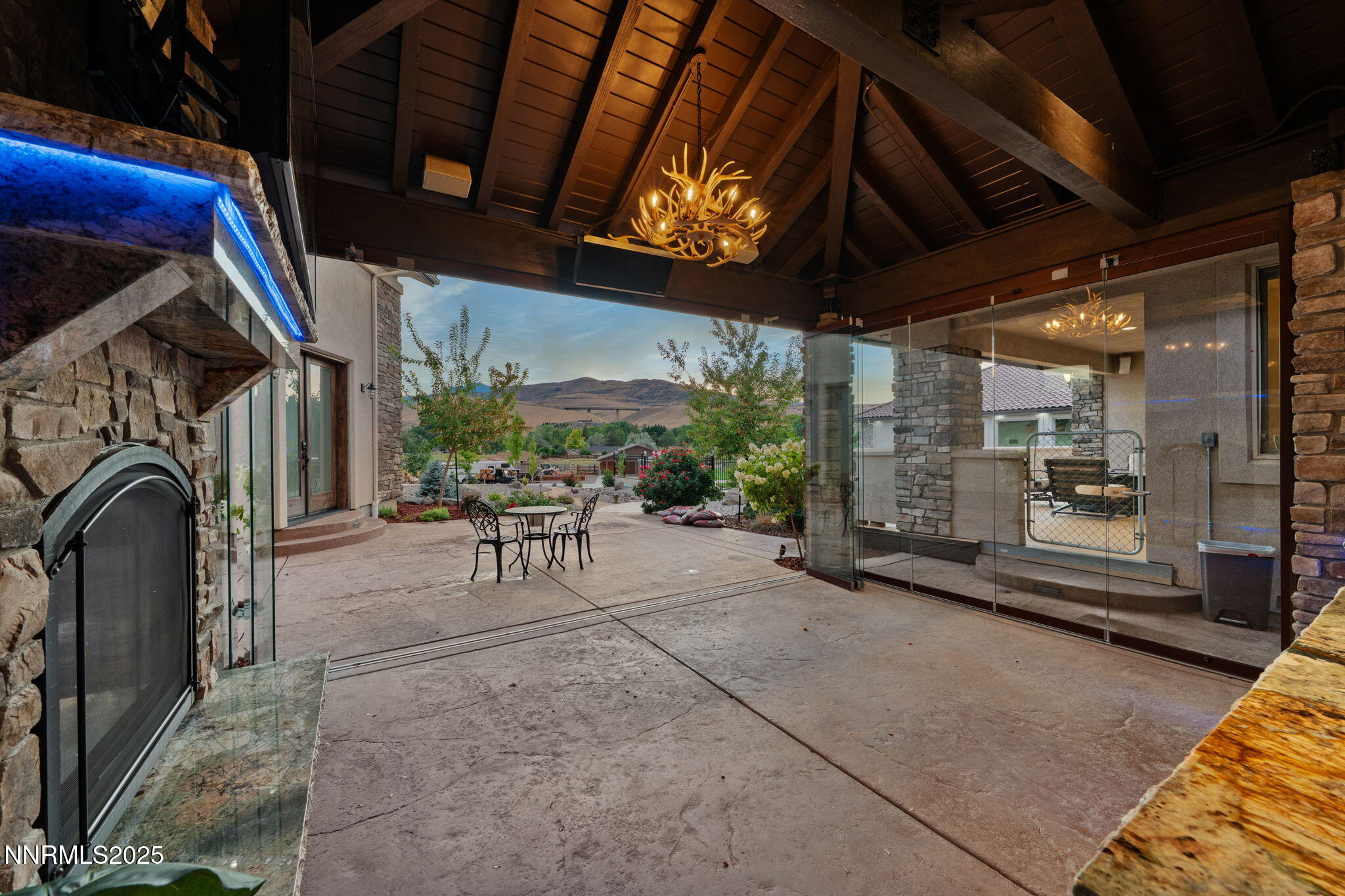 95 Ox-Yoke Lane Reno, NV 89521 - Photo 108 of 160 a view of a porch with furniture and a garage