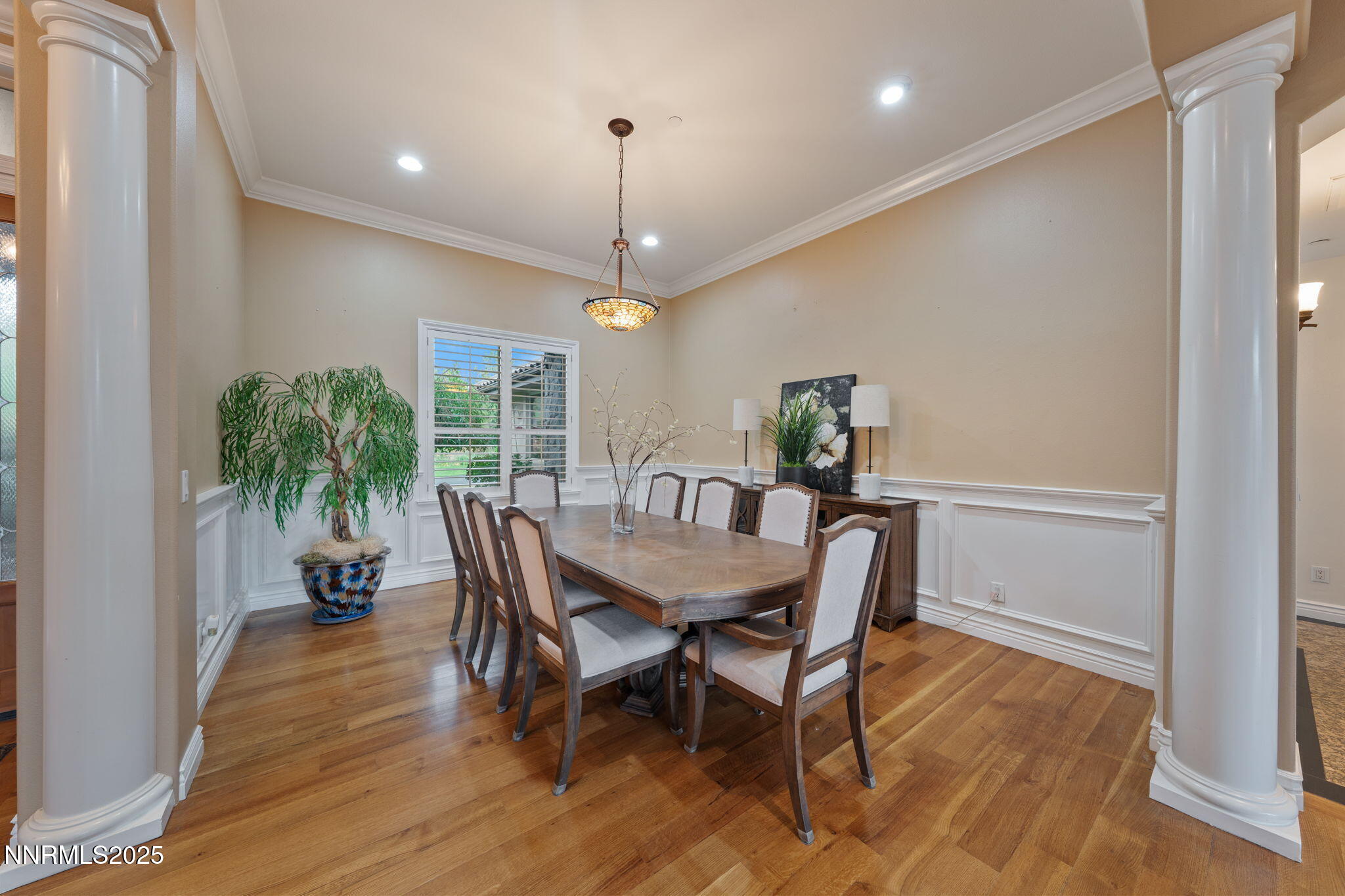 95 Ox-Yoke Lane Reno, NV 89521 - Photo 17 of 160 a view of a dining room with furniture window and wooden floor