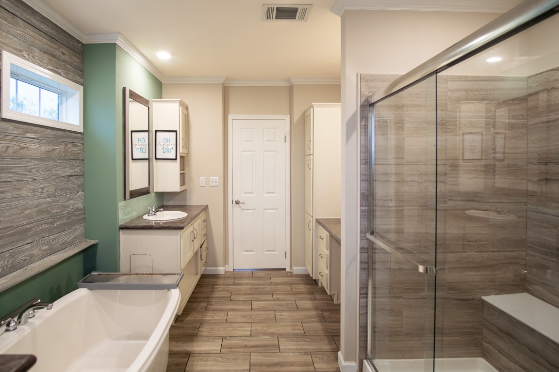 3882 Dry Creek Road Lockhart, TX 78644 - Photo 11 of 18 a bathroom with a shower and toilet