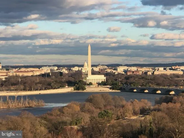a view of a lake with houses