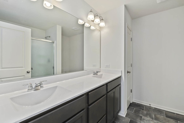 18 West Lake Court Cary, IL 60013 - Photo 19 of 21 a bathroom with a sink and a mirror