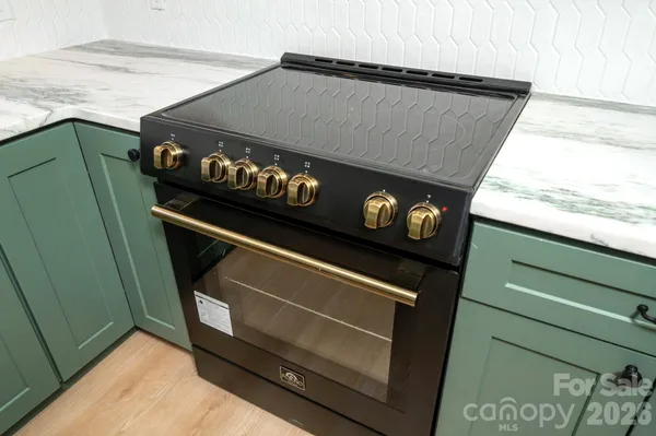 a close view of stove