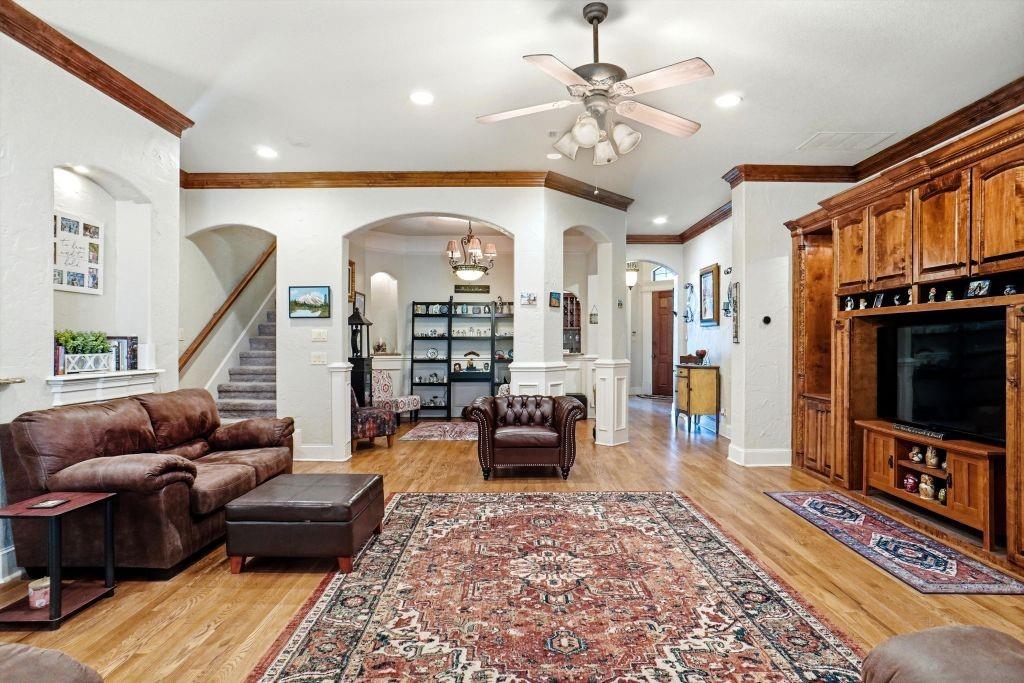 620 Highview Lane Hurst, TX 76054 - Photo 16 of 40 a living room with furniture fireplace and a rug