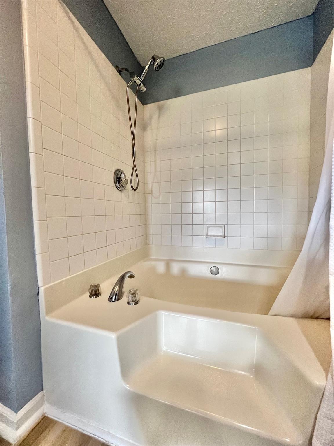 2245 Huckleberry Ridge Road Hiddenite, NC 28636 - Photo 5 of 13 a bath tub sitting next to a white sink and a shower