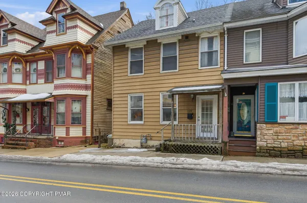 a front view of a house