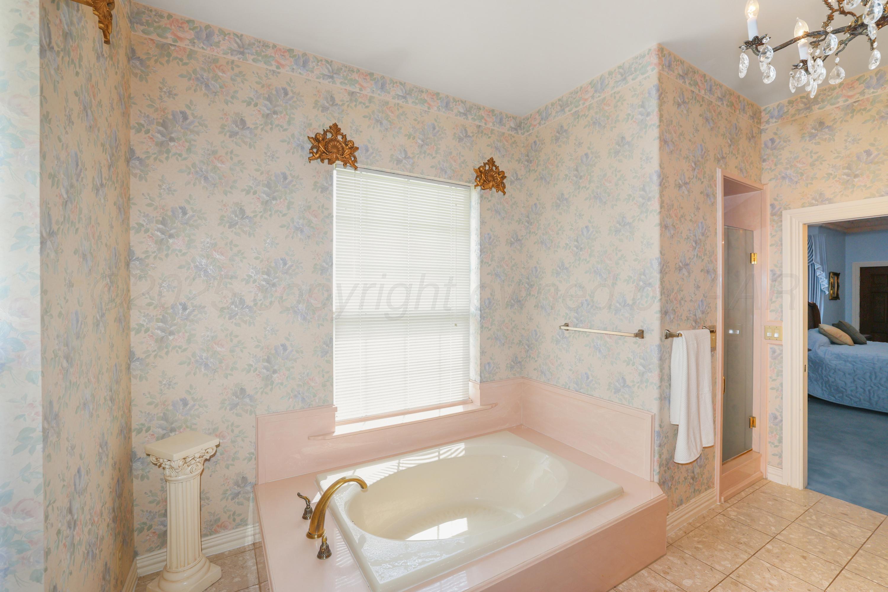1401 County Road K Panhandle, TX 79068 - Photo 24 of 53 a bathroom with a tub and a shower