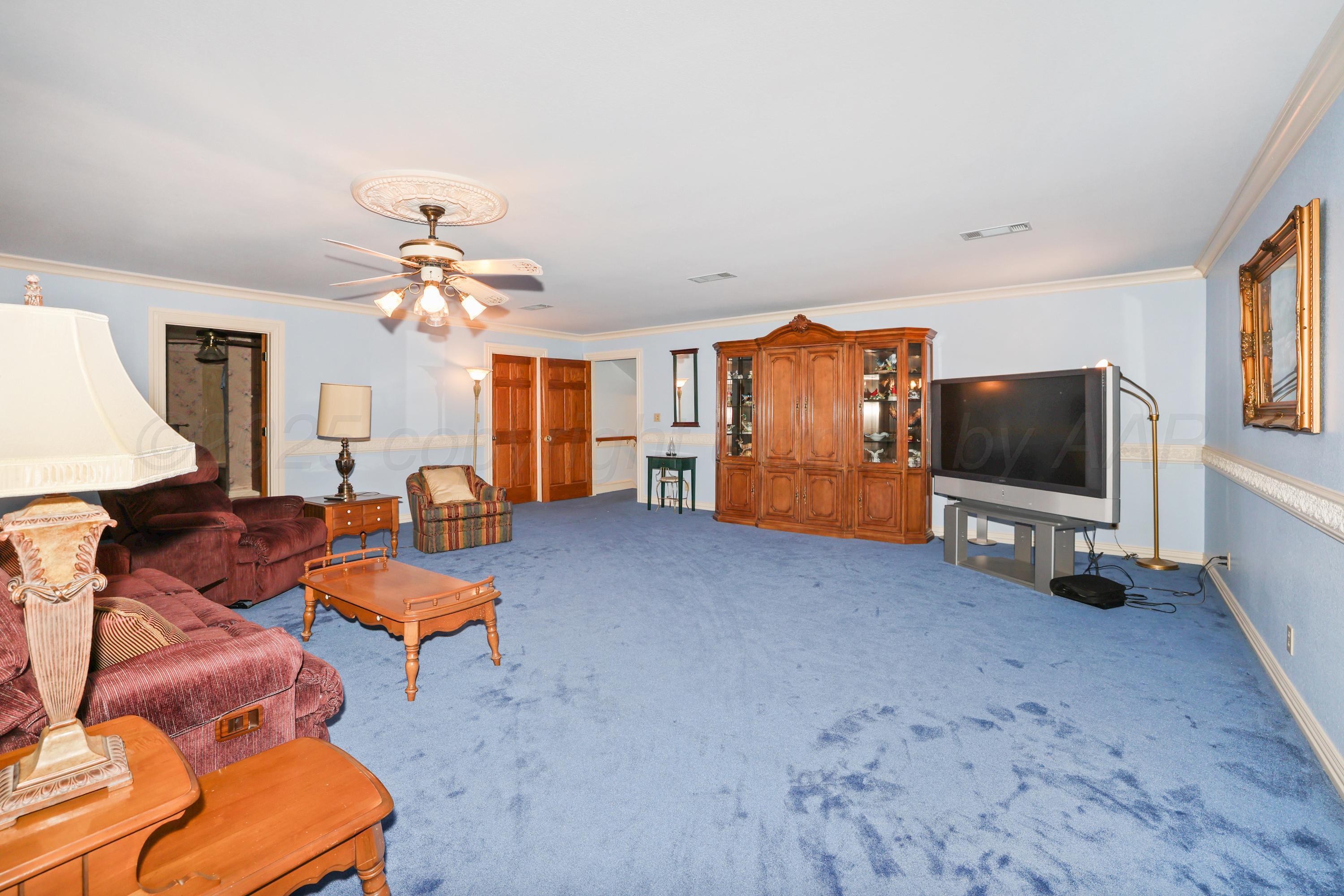 1401 County Road K Panhandle, TX 79068 - Photo 40 of 53 a living room with furniture and a flat screen tv