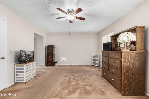 a view of a livingroom with a flat screen tv
