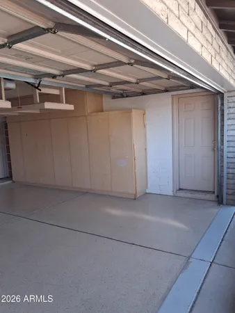 a view of a room with racks