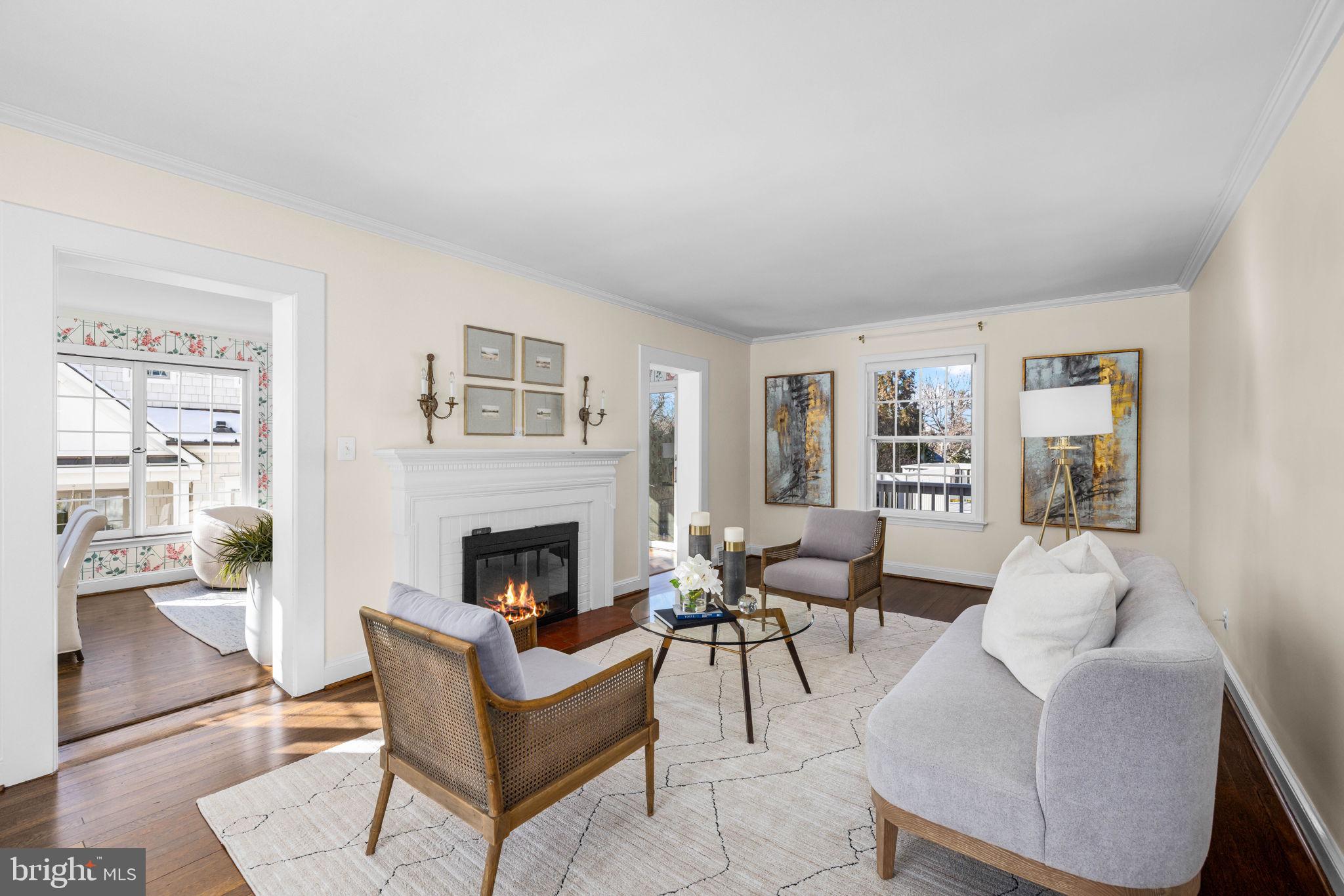 4545 32nd Road North Arlington, VA 22207 - Photo 13 of 73 Beautiful sconces flanking the fireplace