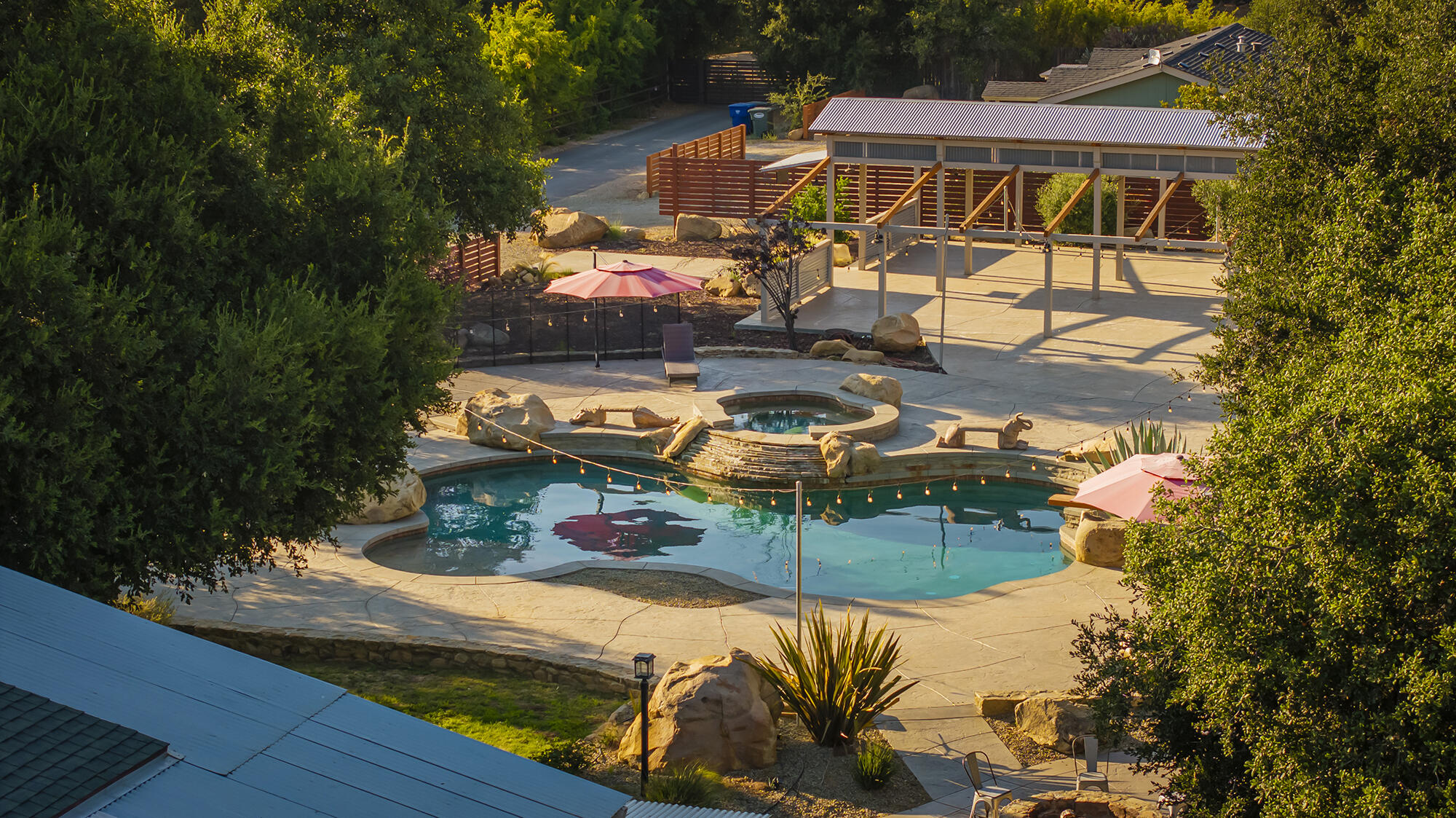 12475 Christmas Tree Road Ojai, CA 93023 - Photo 38 of 50 an aerial view of a house with a yard basket ball court and outdoor seating