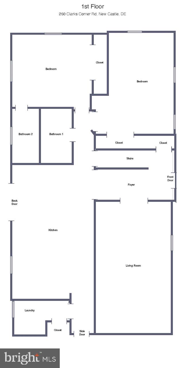 260 Clarks Corner Road New Castle, DE 19720 - Photo 84 of 85 Spacious first-floor layout blueprint.