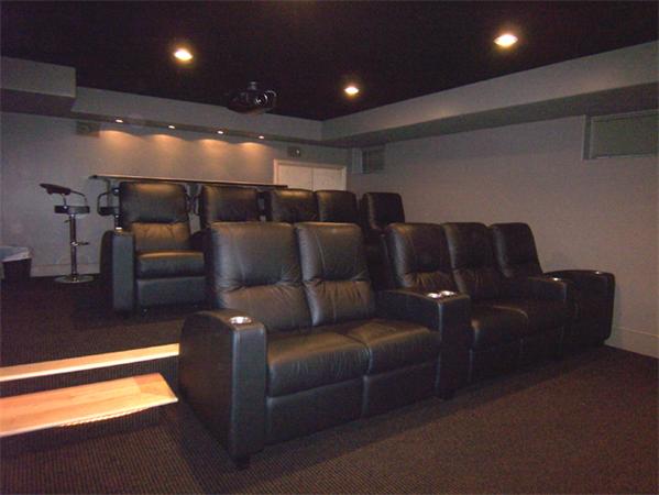 62 Prynne Ridge Road Longmeadow, MA 01106 - Photo 26 of 30 a media room with lots of chairs and a projector screen