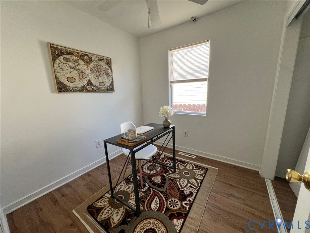 2604 Perry Street Richmond, VA 23225 - Photo 22 of 30 a workspace with wooden floor