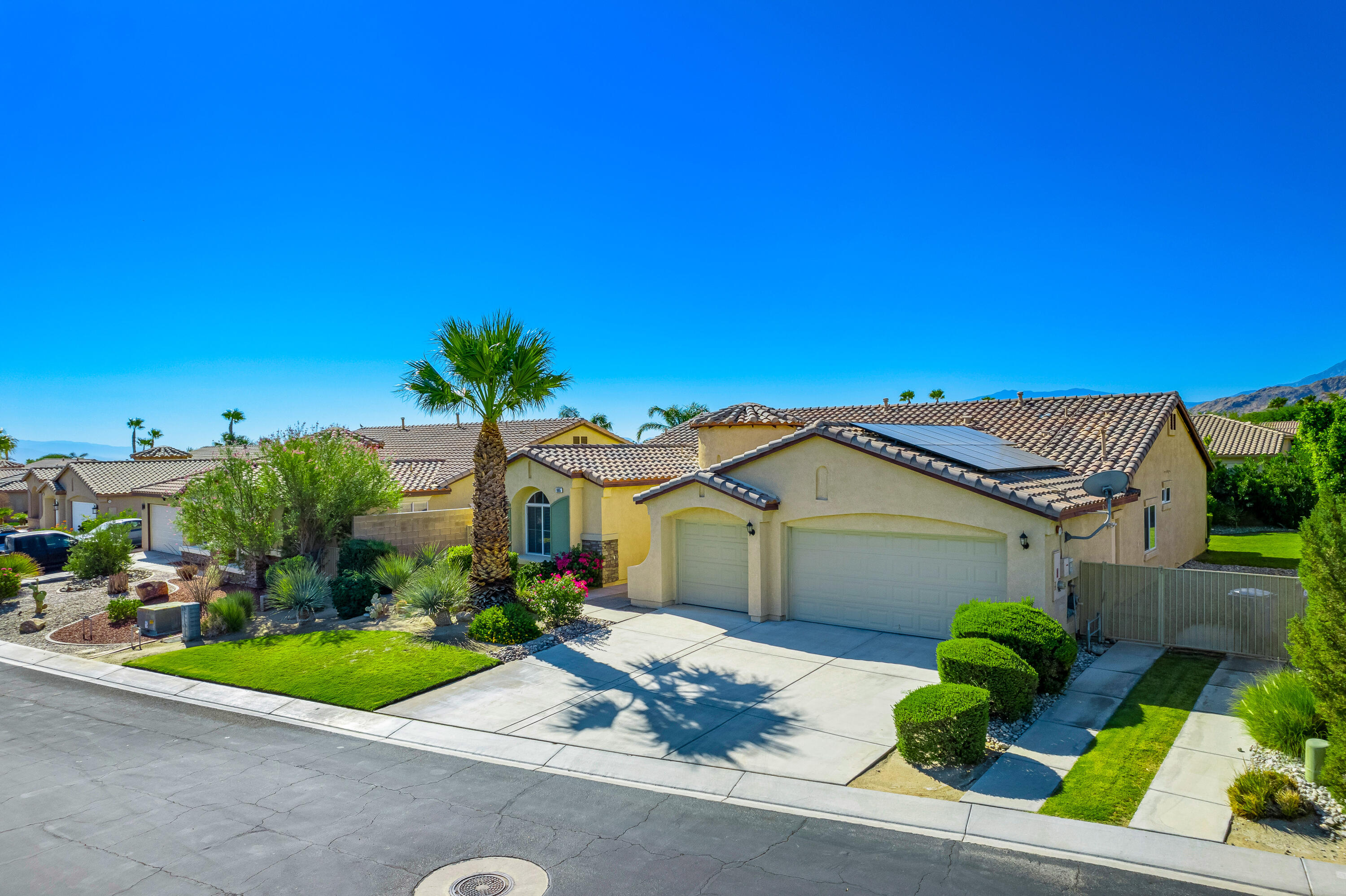 985 Alta Ridge Palm Springs, CA 92262 - Photo 4 of 44 a view of a house with a yard and potted plants