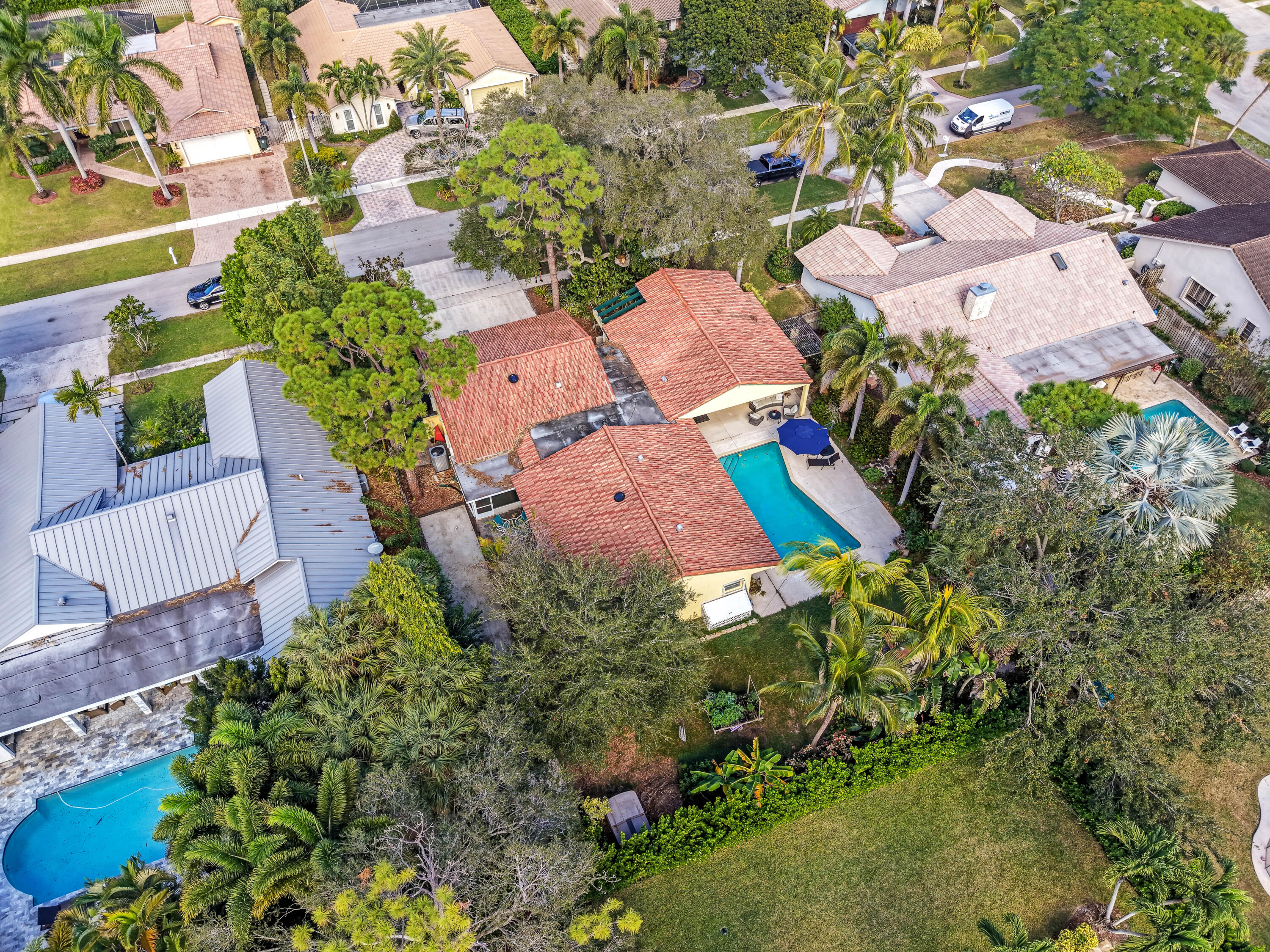 1440 Southwest 20th Street Boca Raton, FL 33486 - Photo 45 of 45 an aerial view of residential house with outdoor space and trees all around
