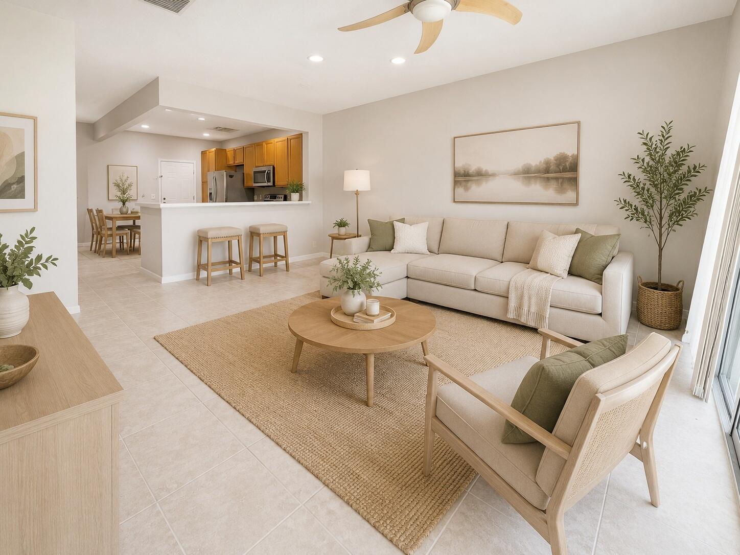1083 Woodfield Road, Unit 1083 Greenacres, FL 33415 - Photo 4 of 23 staged_open_plan_living_room