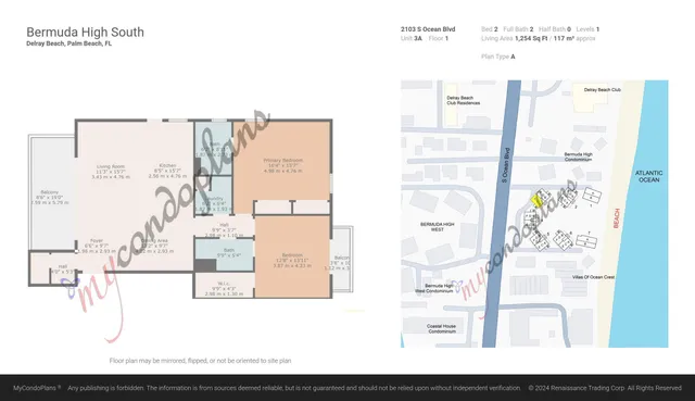 $10,500 | 2103 South Ocean Boulevard, Unit 3A, Delray Beach, FL 33483