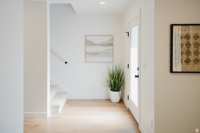 2012 West 1150 South, Unit 1018 Payson, UT 84651 - Photo 25 of 25 Entryway with light wood-type flooring and recessed lighting