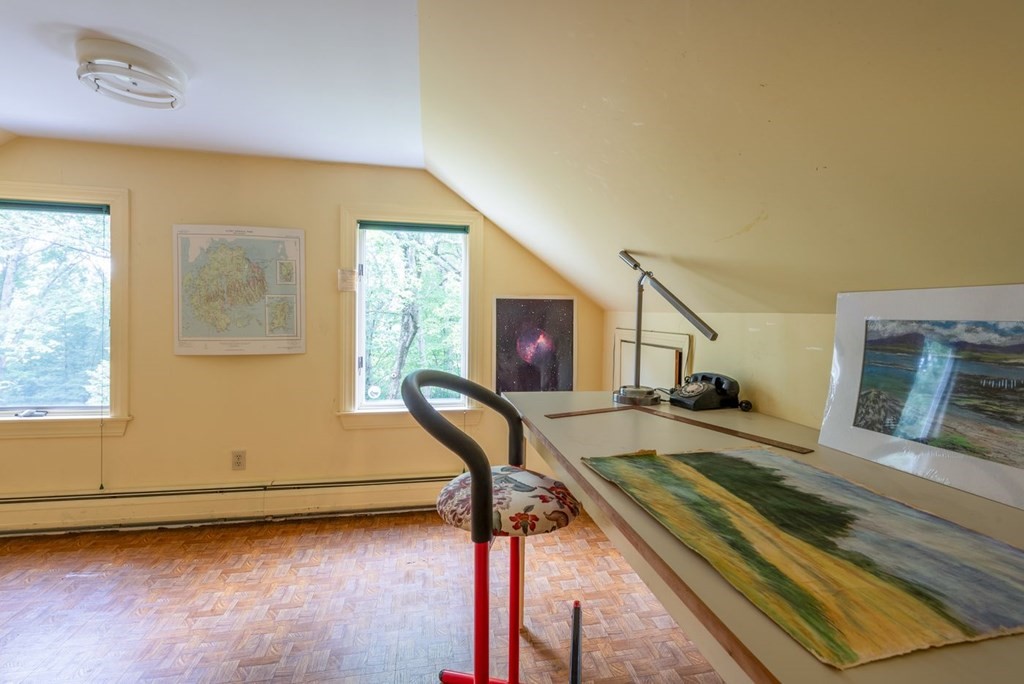 893 Highland Street Hamilton, MA 01982 - Photo 36 of 42 a room with wooden floor pool table and windows