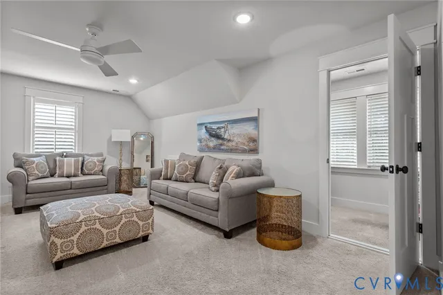 a view of a city with lush green forest