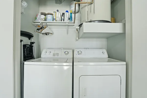 a view of a building and a street