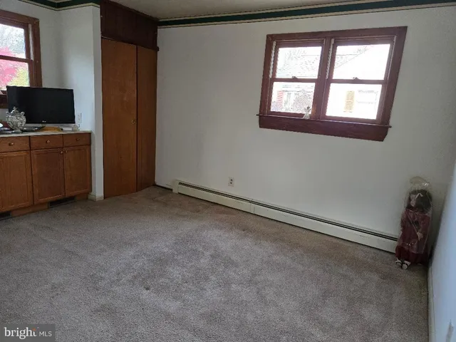 a view of a livingroom with a window