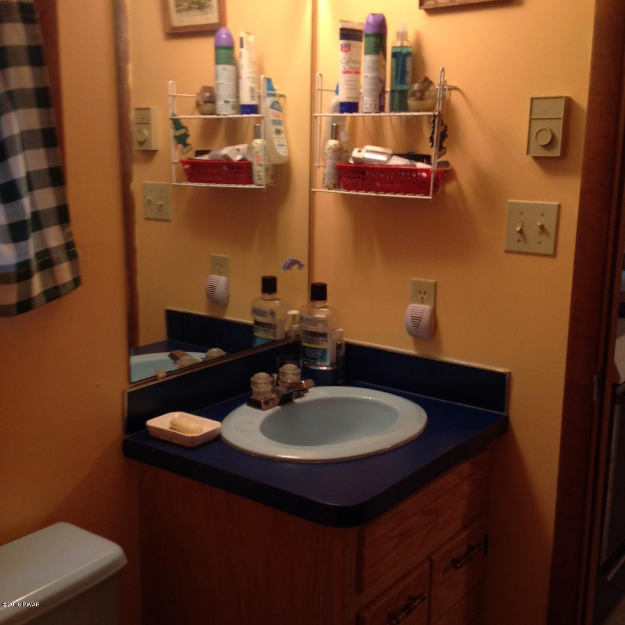 222 Maple Ridge Drive Hawley, PA 18428 - Photo 7 of 19 a bathroom with a sink and a mirror