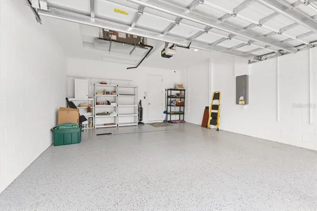 a view of a garage room