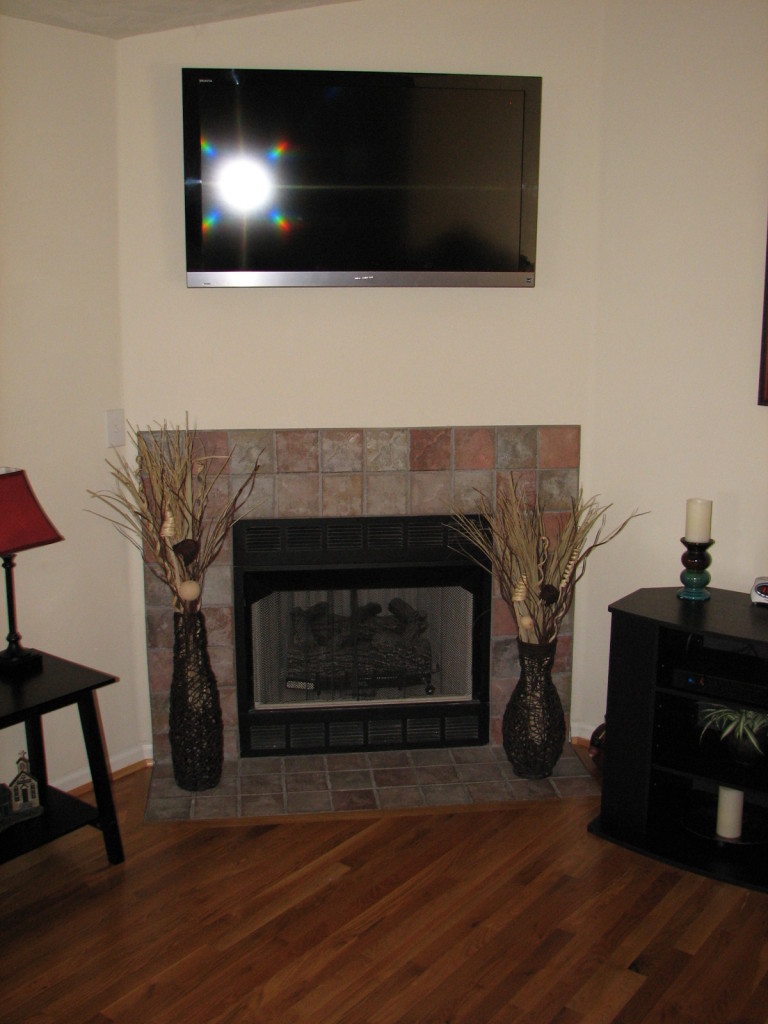 1715 Meadows Road Vinton, VA 24179 - Photo 9 of 37 a living room with a fireplace and a flat screen tv