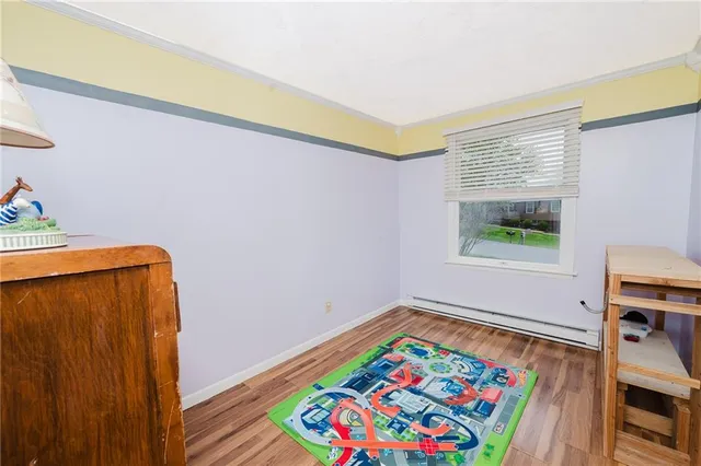 a room with toys and a window