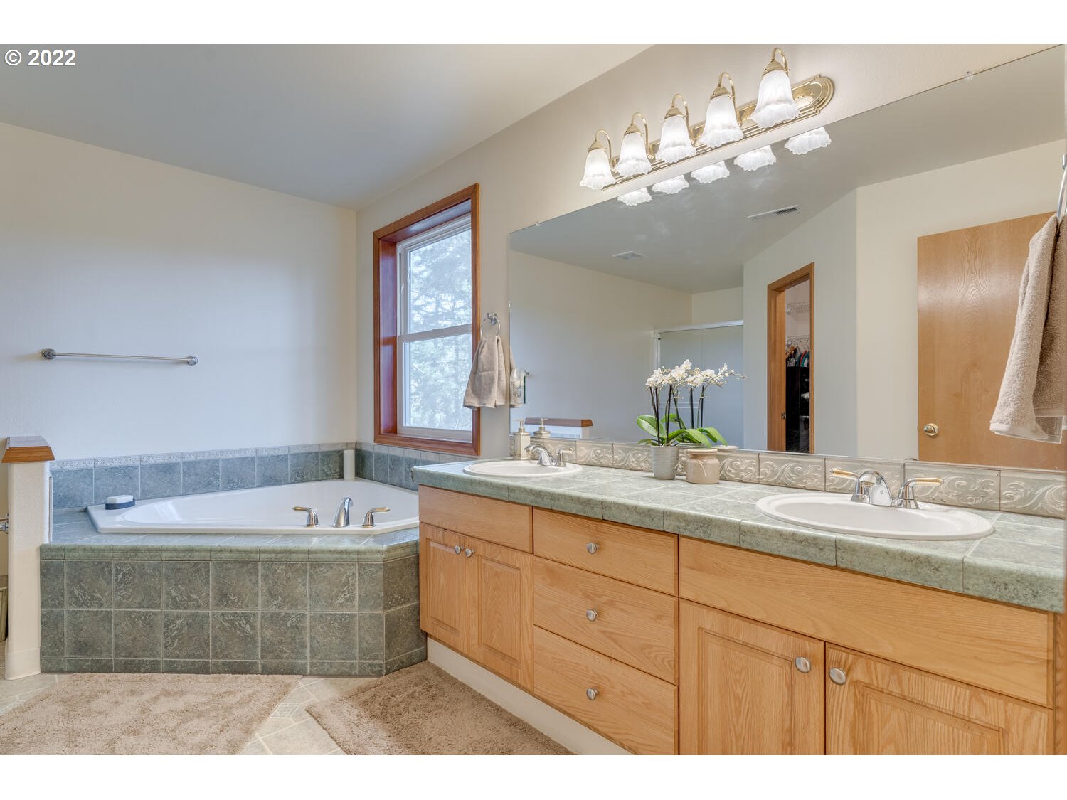 1012 57th Street Washougal, WA 98671 - Photo 20 of 31 a bathroom with a tub sink and mirror