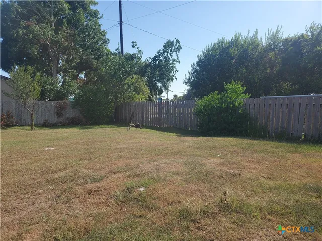 a view of a backyard