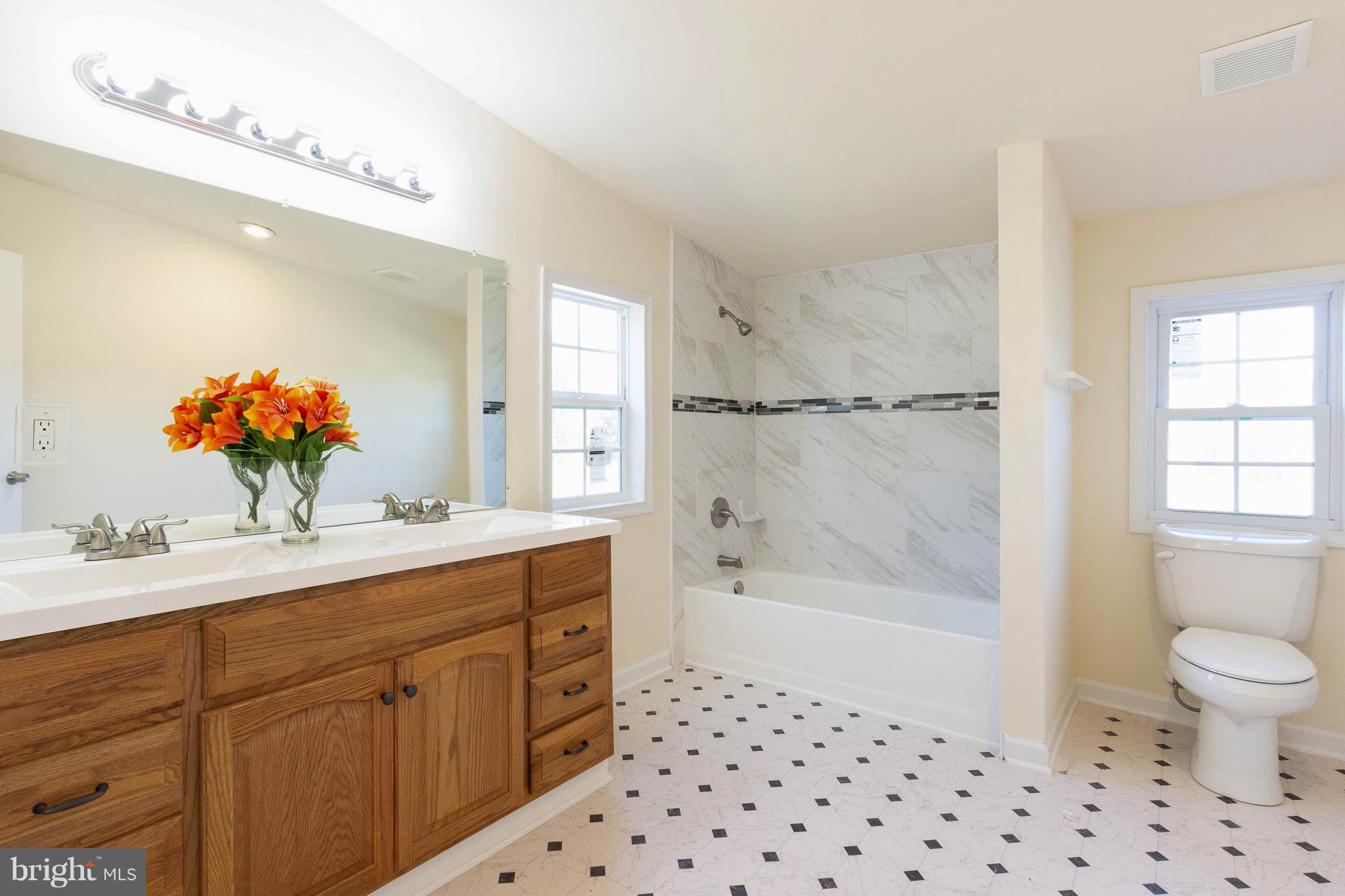 3141 Partlow Road Partlow, VA 22534 - Photo 11 of 25 a bathroom with a sink a toilet a mirror and shower
