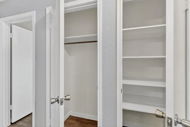 a view of a room with rack on the wall