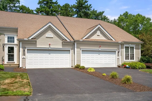 a view of a house with a yard and plants
