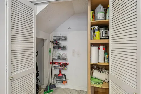 a view of storage and utility room