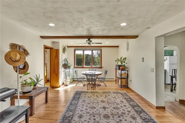 wooden floor with large window