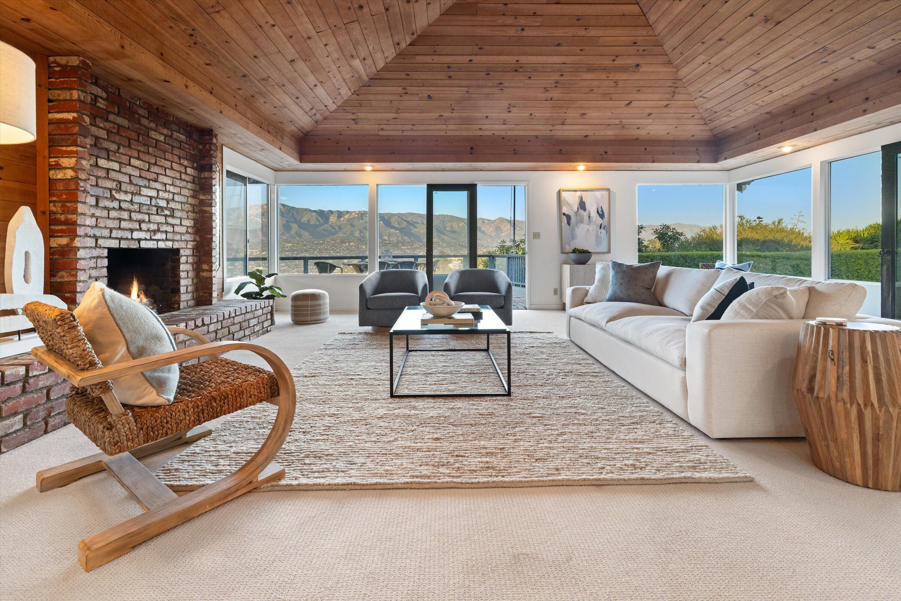 1638 La Coronilla Drive Santa Barbara, CA 93109 - Photo 14 of 41 Living Room with Mountain Views